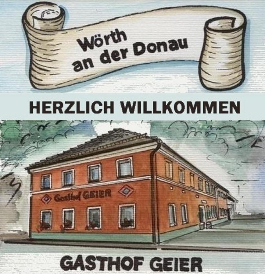 Gasthof Geier Worth an der Donau Eksteriør billede